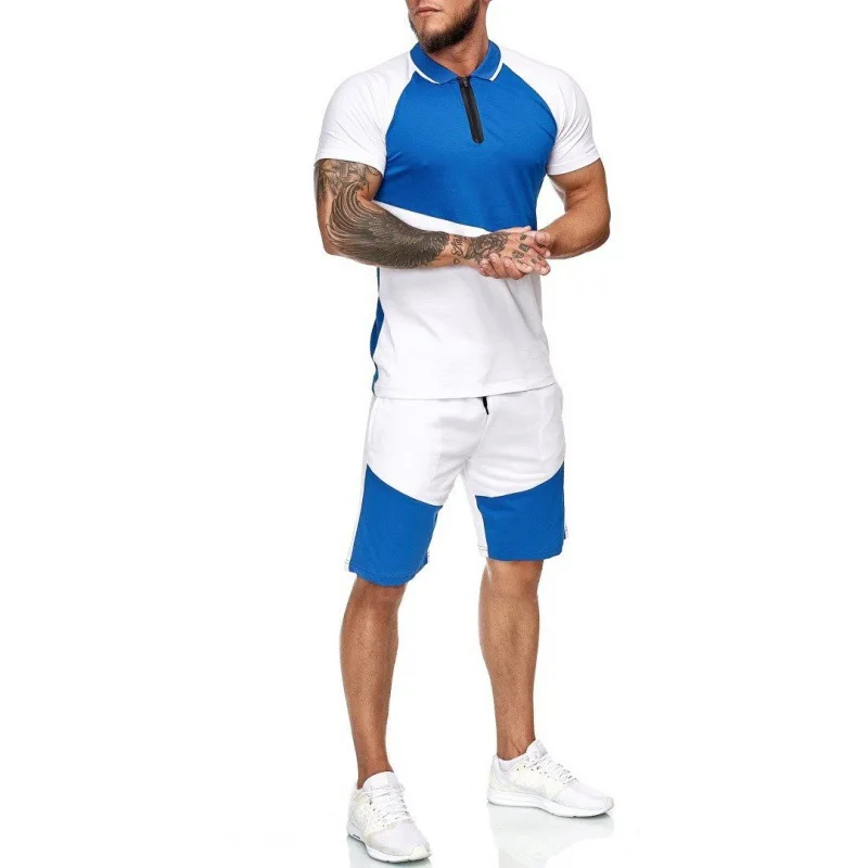 Men's Tracksuit Casual Cotton Short-sleeved T-Shirt Shorts 2-piece Suit 2022 Summer Sportswear Loose Men's Clothing Suit