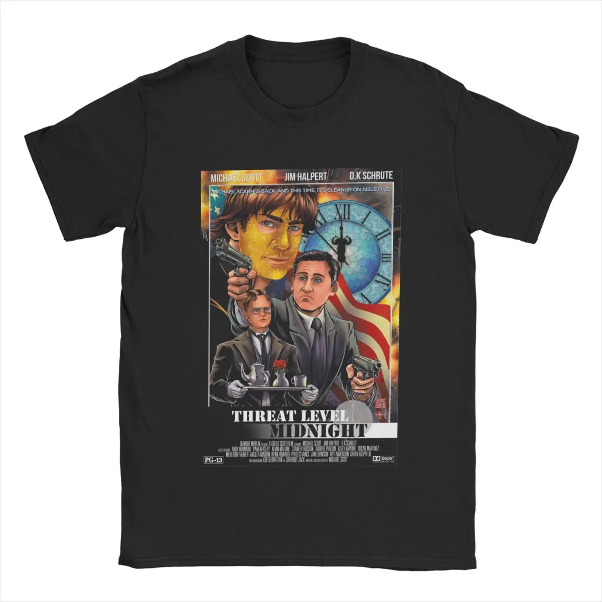 

Футболка мужская хлопковая с круглым вырезом и принтом