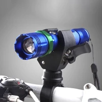 plastic bicycle light bracket adjustable high strength u shape design flashlight bike mount for bicycle