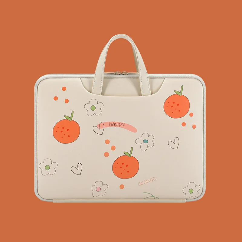 

Cartoon Painted Laptop Handbag for Apple Macbook Dell Notebook PU Cute Storage Bag 13.3 Inch 14 Inch Waterproof Briefcase