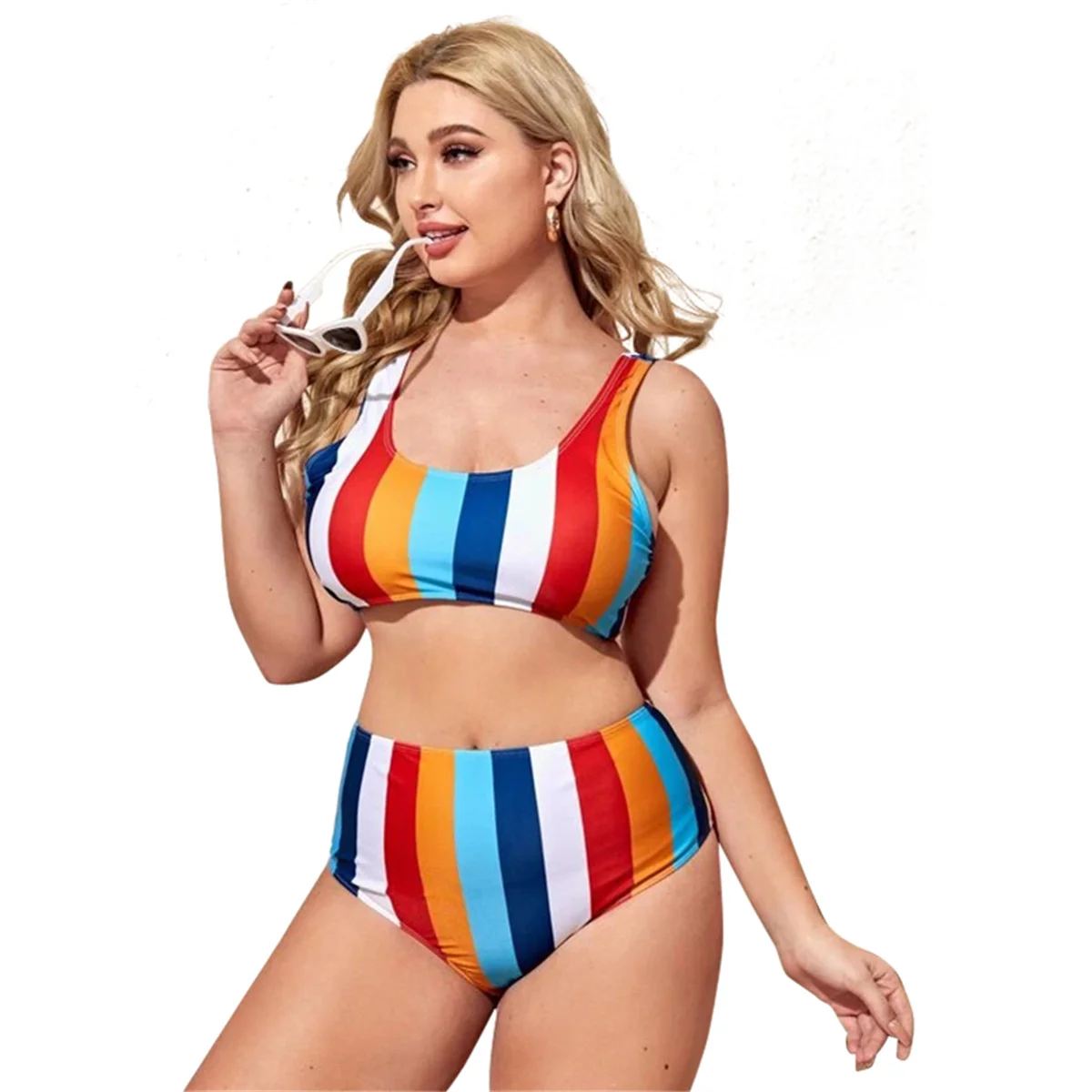 

Sexy Tankini Swimsuit Plus Size Women Vintage Push Up Bikini Swimwear 2022 Beachwear Print Bathing Suit Female swimming suit