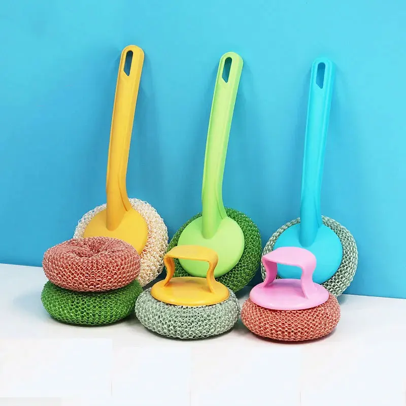 

Cleaning Tools Steel Ball Dishwashing Brush Kitchen Pot brush remove oil Household Useful Things Home Other Accessories Gadgets