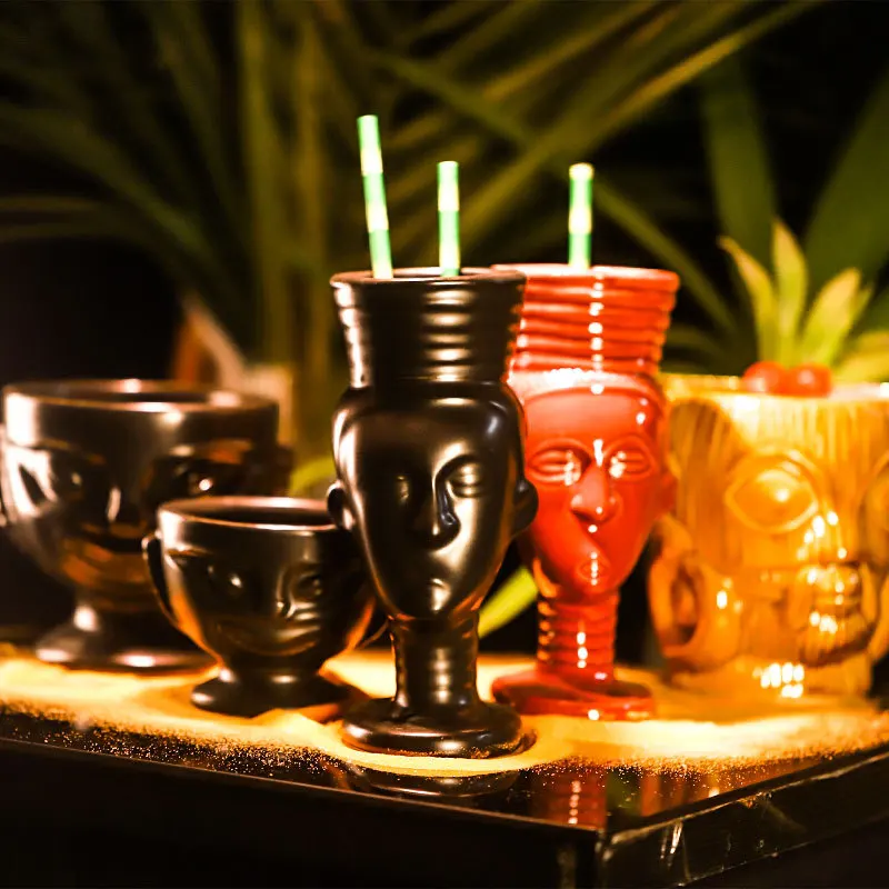 

1pc 175ml-350ml Hawaiian Tiki Cups Cocktail Beer Drink Mug Wine Mug Ku.Ku.Kauioo Ceramic Mug Mugs Drinkware