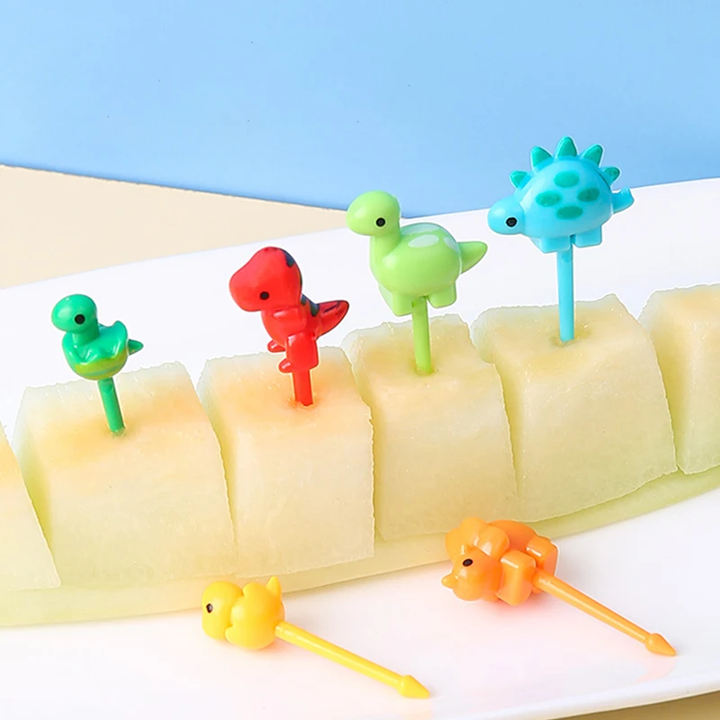 

Animal Cute Fruit Fork Mini Cartoon Kids Cake Fruit Dessert Toothpick Bento Lunch Party Decor Random Color