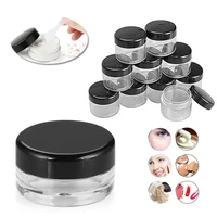 portable empty plastic cosmetic makeup jar pots transparent sample bottles eyeshadow makeup cream lip balm container pots