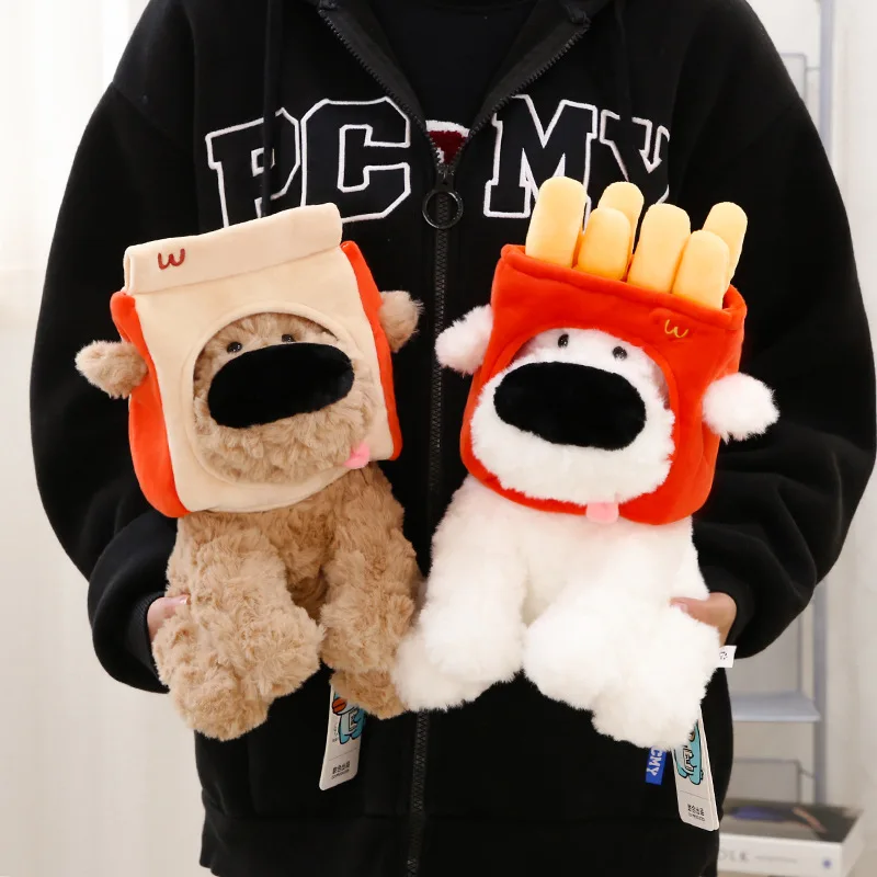 Плюшевая кукла в стиле аниме без медведя мультяшная большая собака с носом кулон