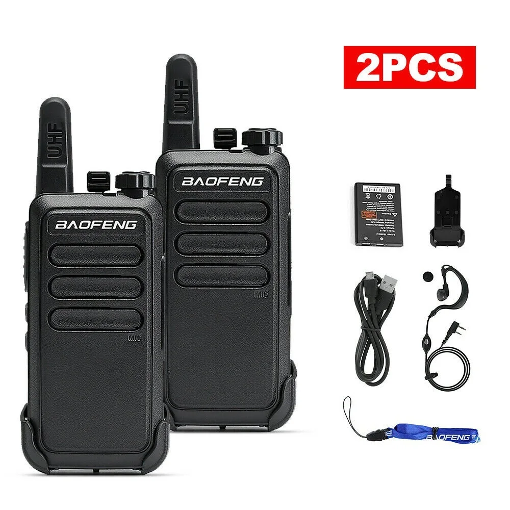 2pcs Baofeng BF-R5 Mini Walkie Talkie USB Fast Charger BF-C9 Ham CB Portable Radio Set BFR5 walkie-talkie two way radio+ Headset
