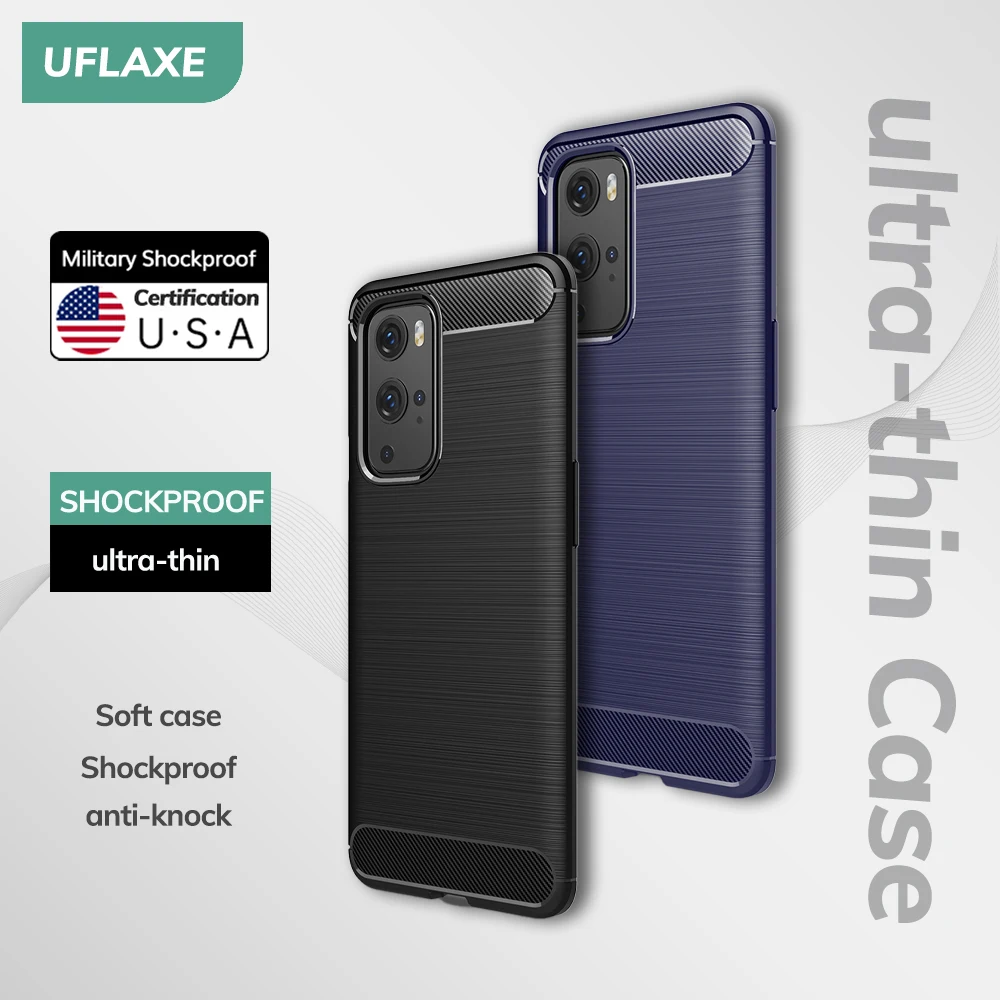 UFLAXE Original Soft Silicone Case for OnePlus 9 Pro Back Cover Ultra-thin Shockproof Casing