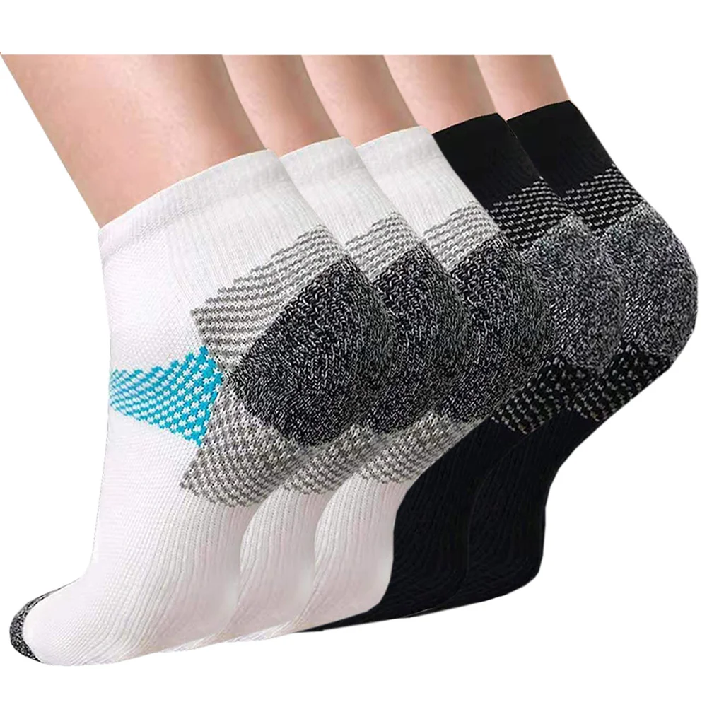 5 Pairs/Pack  Cotton Terry Foot Ankle Socks Men Sports Short Socks Fitness Breathable Quick Dry Short Sock For Cycling Plus Size