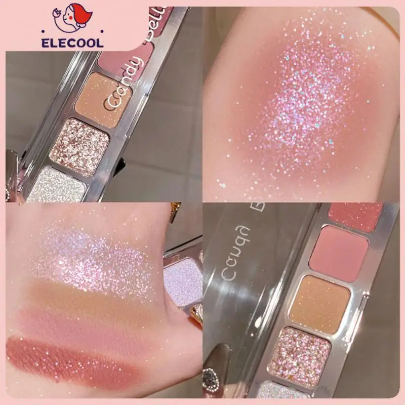 

Colorful Eyes Pigment Brighten Sparkling Eyes Glitter Matte Eyeshadow Shimmer Shiny Sequins 5 Color Eye Shadow Palette Cosmetics
