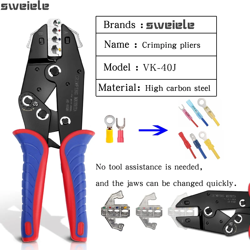 Обжимные клещи с храповым механизмом Быстросменные зажим для каналов вилок