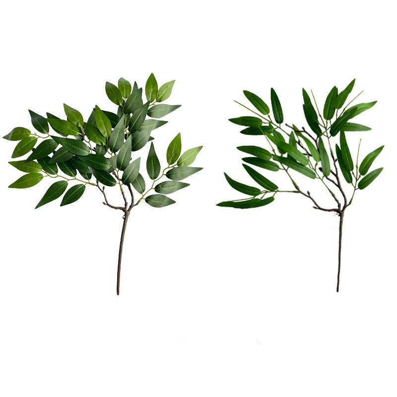 Искусственные листья эвкалипта зеленые персика бамбуковые домашний декор