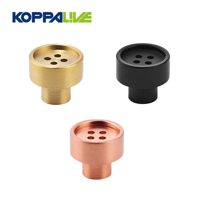 Круглые мебельные ручки в форме кнопки латунные для кухонных шкафов дверей