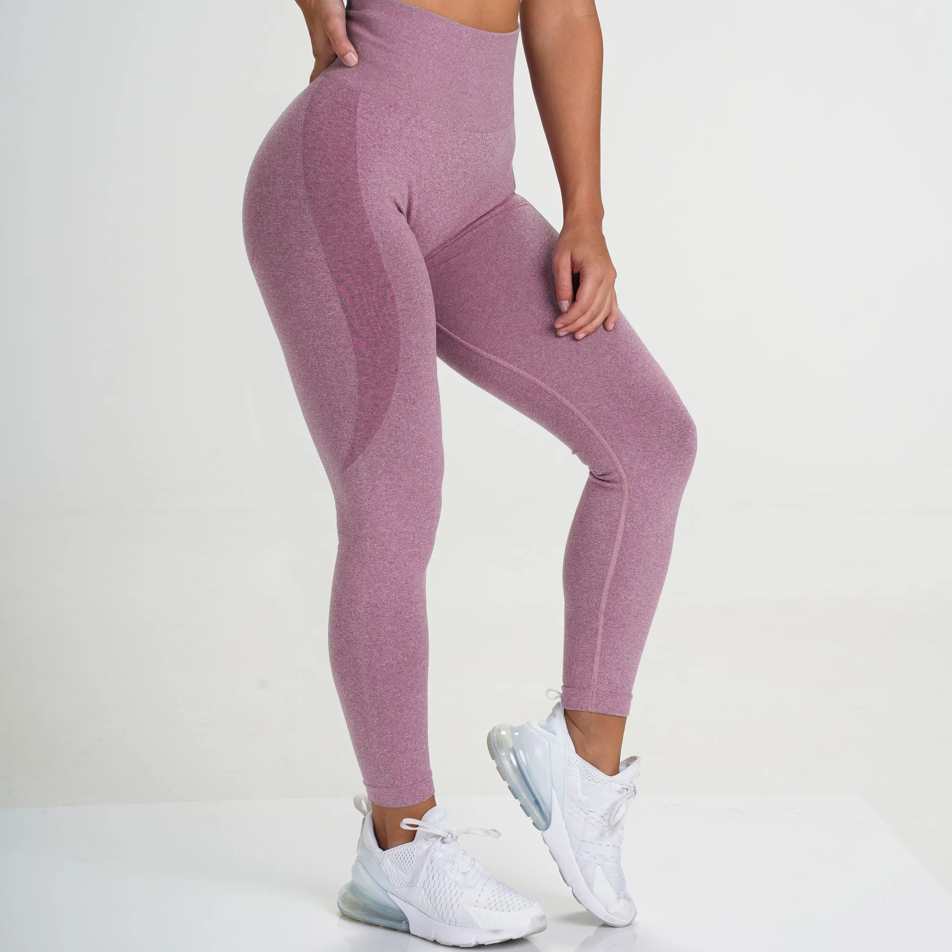 Seamless Workout Leggings Butt Lift Yoga Pants Women Stretch Fitness Outfits Sports Wear Gym Fuchsia Nylon High Waist Legging