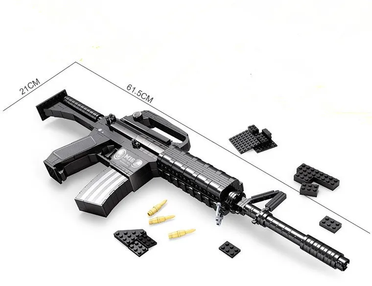 Новинка 22607 524 шт. классическое оружие для штурмовой винтовки M16 1:1 реалистичная
