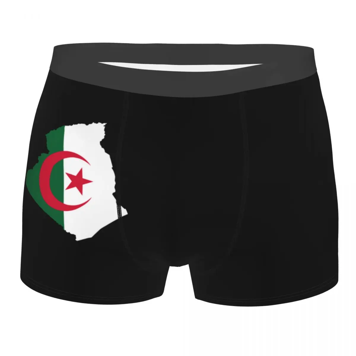 

Novelty Boxer Algeria Map Flag Face Shorts Panties Men Underwear Polyester Underpants for Male