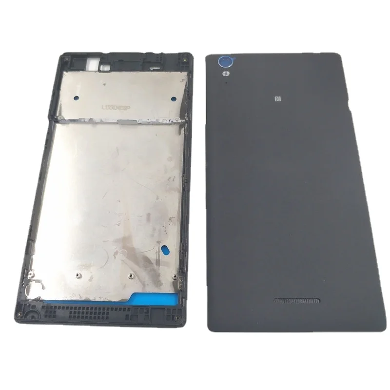

Чехол с полным покрытием корпуса передняя рамка для Sony Xperia T3 M50W D5102 D5103 D5106 запасная часть задней крышки аккумулятора