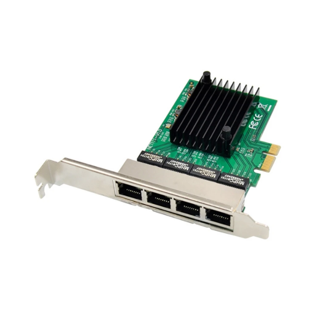 

4 Port PCI-E X1 RTL8111F Chipset PCIe X1 Quad Port Wired Server Gigabit Ethernet Network Card 10/100/1000Mbps