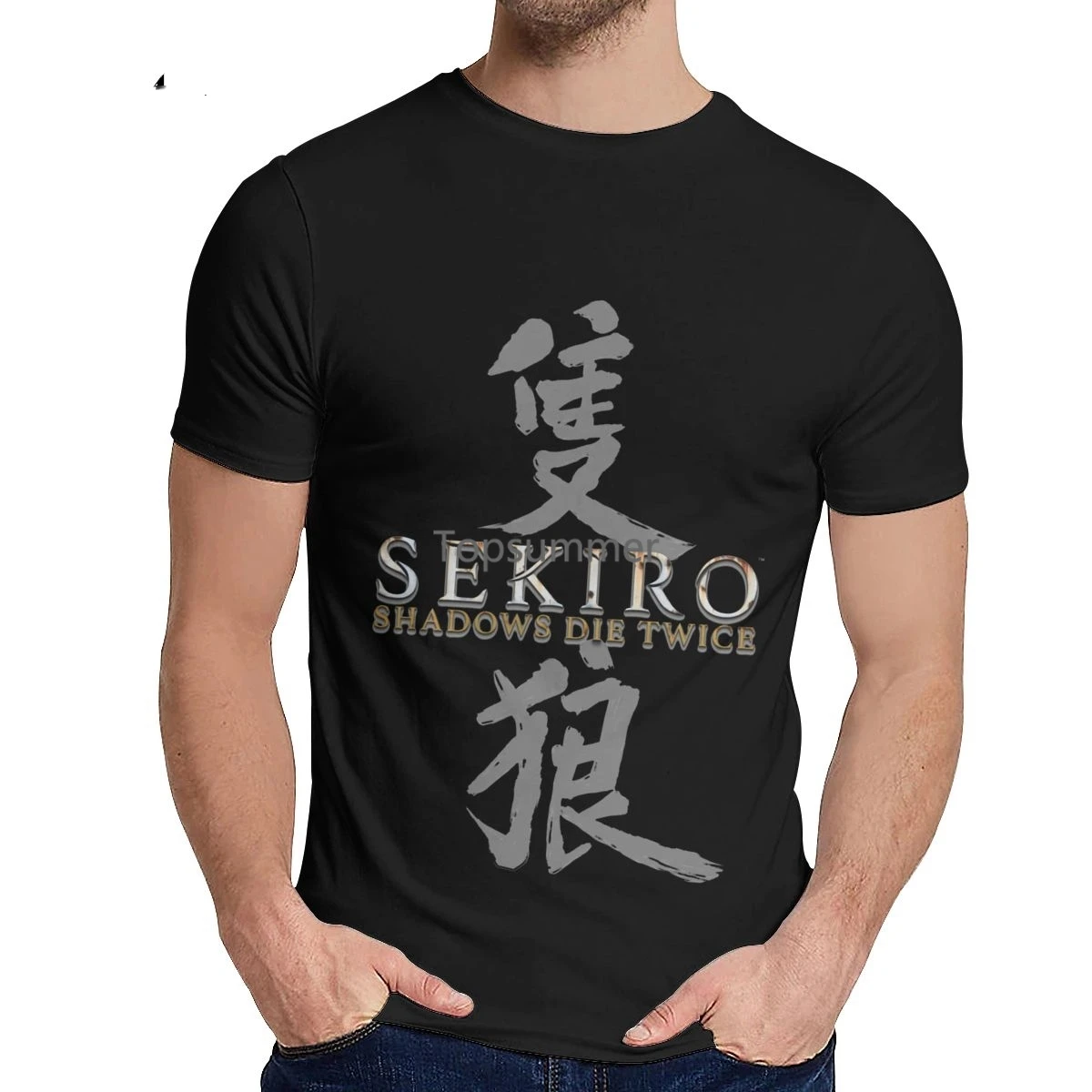 Streetwear Samurai Fighting Sekiro Shadows Die Twice Tee For Men Summer Cool Man Natural Cotton T Shirt