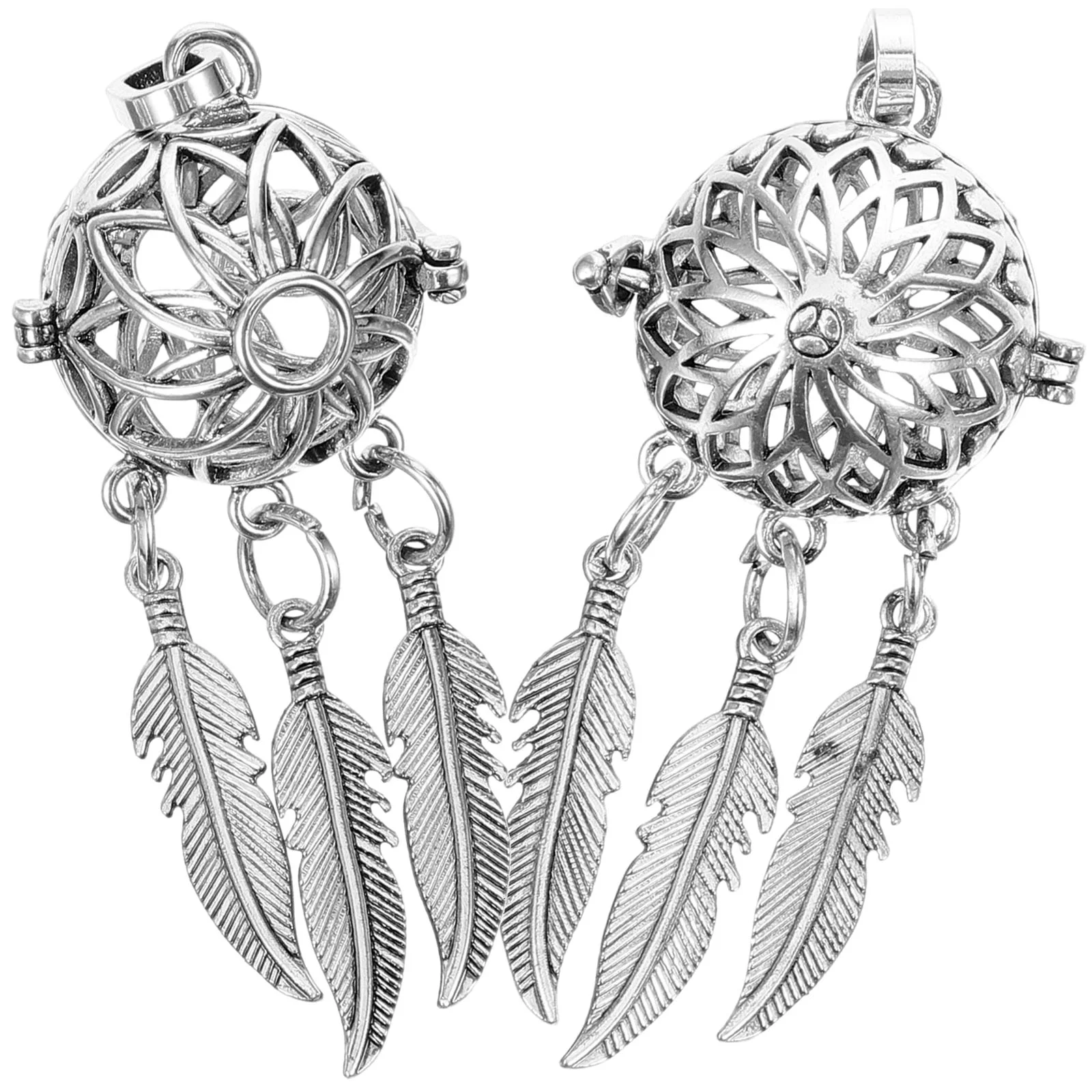 

2 Pcs Choker DIY Necklace Charm Aromatherapy Oil Dreamcatcher Ornament Pendant Jewelry