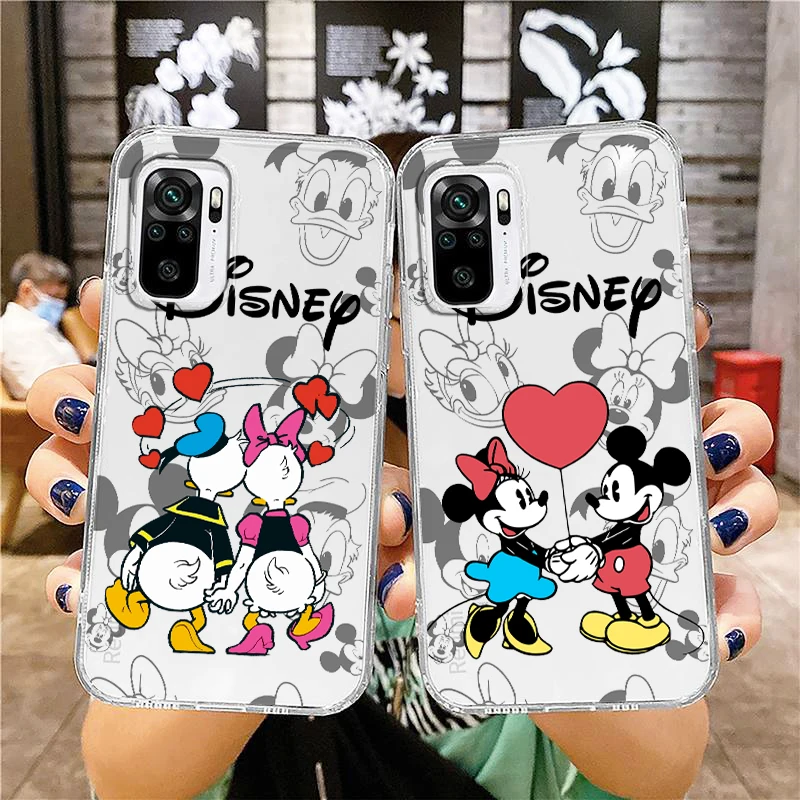 

Disney Donald Duck Love Transparent Phone Case For Xiaomi Redmi Note 12 11E 11S 11 11T 10 10S 9 9T 9S 8 8T Pro Plus 5G