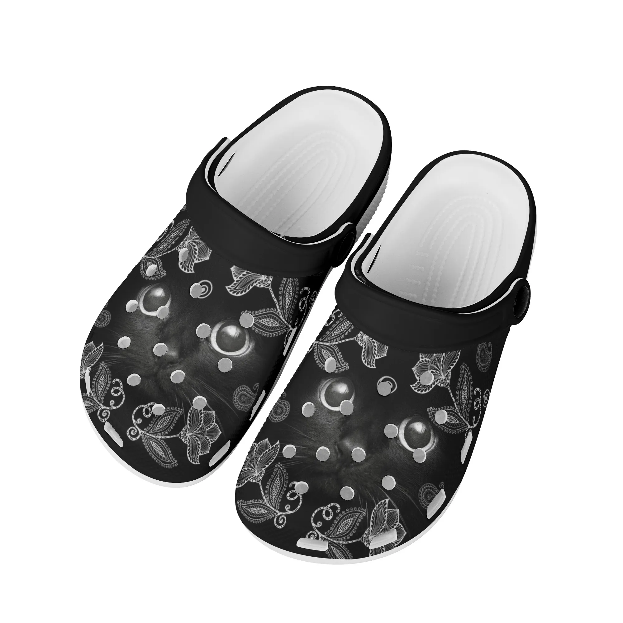 

Tribal Cat Casual Indoor Bathroom Flat Slippers Summer Non-Slip Lightweight Beach Sandals Comfortable Outdoor Walking Hole Shoes