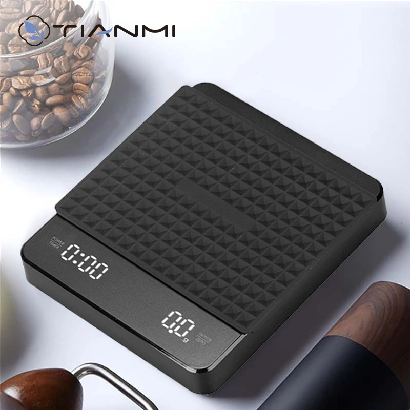 

Coffee Scale with Timer 2-5kg/0.1g Kitchen Food Scale Digital Electronic Scale Precision Scale Mini Household Weighing Scale