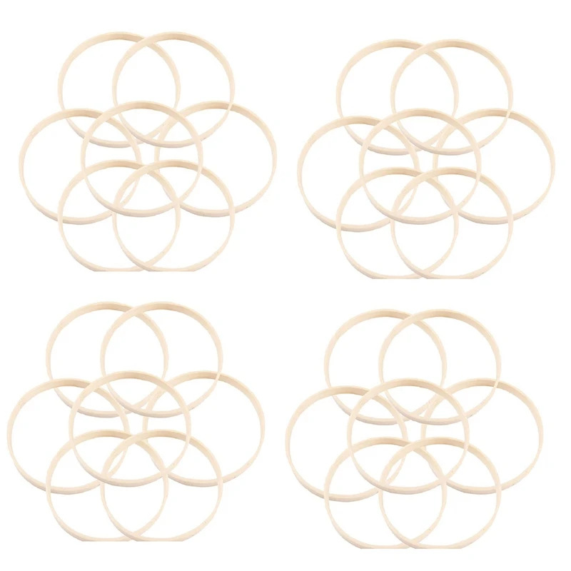 

40 шт., деревянные кольца в виде бамбука, 27 см