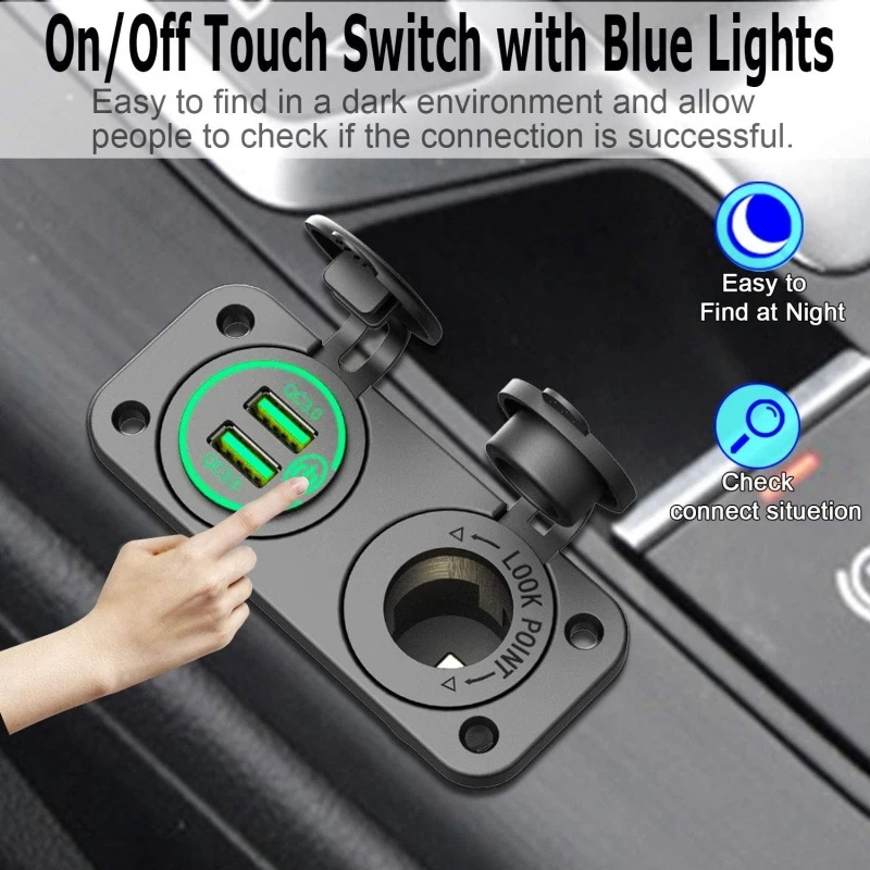 Автомобильное зарядное устройство QC 3 0 с двумя USB-портами 12 В