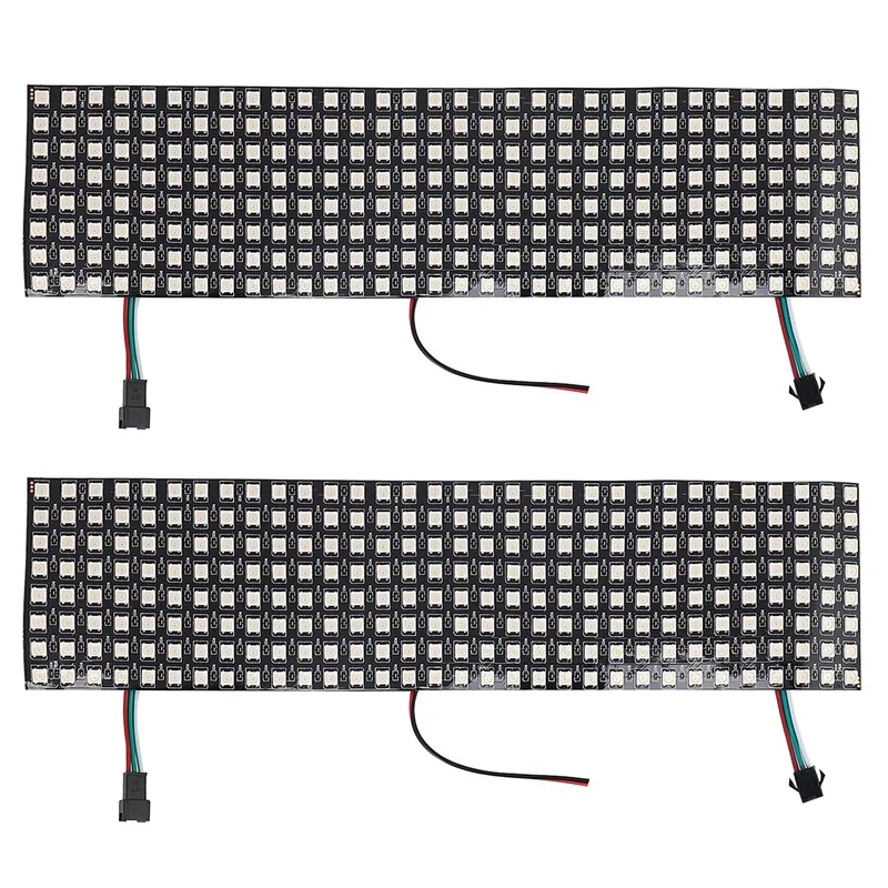 

2X LED Matrix Panel, WS2812B RGB 832 Pixels Digital Flexible Dot Matrix Individually Addressable LED Display Screen