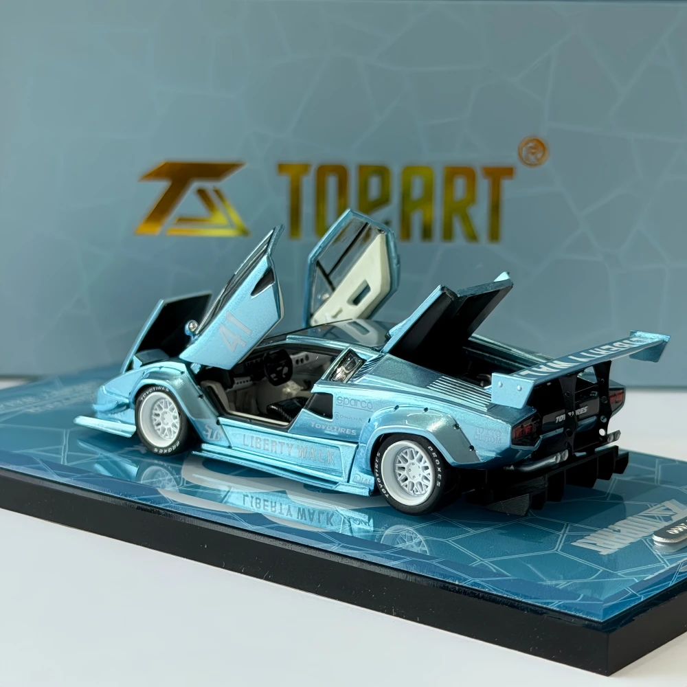Фото TOPART 1/64 Эксклюзивная модель автомобиля Lamborghini Countach Widebody LBWK (Малайзия), литая под давлением №4