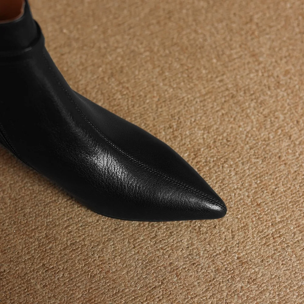 【EUNICE YUN】Женские лаконичные ботильоны ручной работы из натуральной кожи