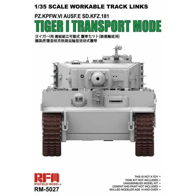 

Ryefield-Model RM- 5027 1/35 Workable Track For Tiger I Transport Mode