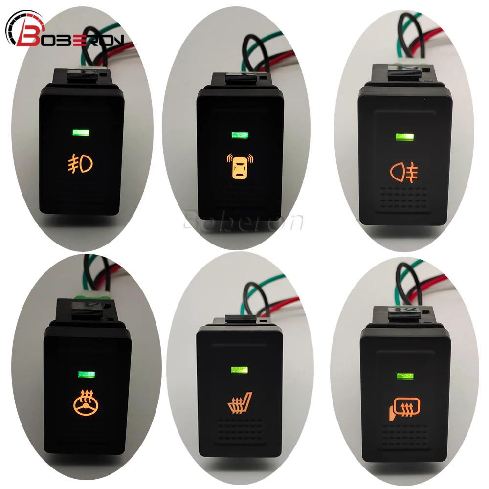 Автомобильная светодиодная панель DRL для зеркала заднего вида кнопка управления