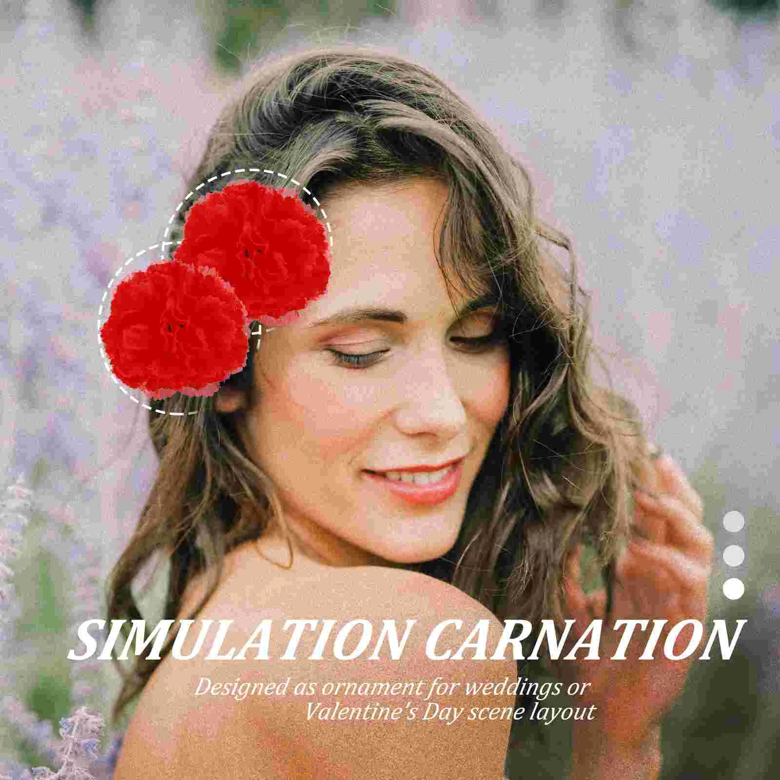 20 шт. гвоздика цветок голова DIY шелковые украшения ложные для свадебного торта