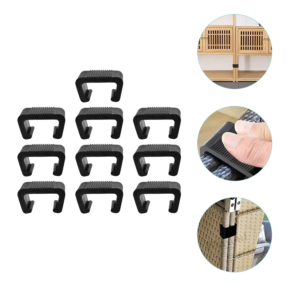 

10 Pcs Clips Courtyard Sectional Patio Furniture Outdoor Rattan Wicker Chair Clip for Outdoor Furniture Rattan Wicker Chair