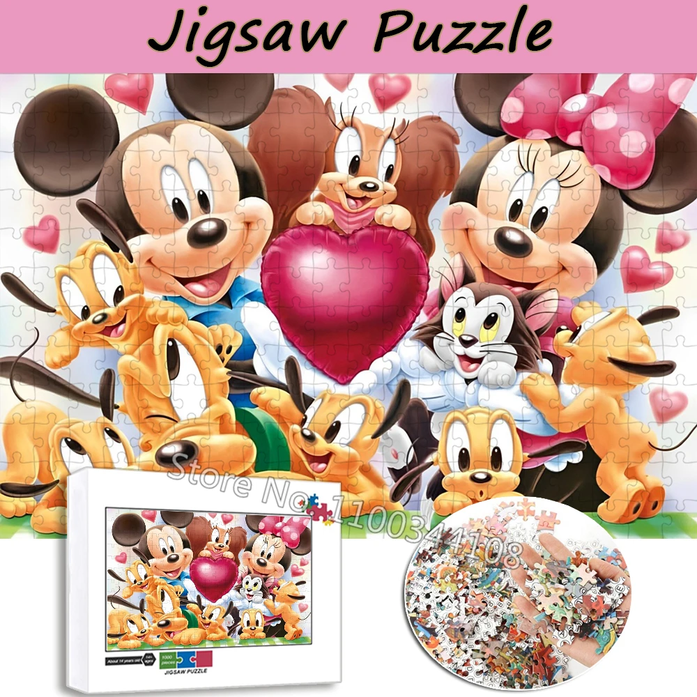 Пазлы с изображением Микки и Минни Маус 300/500/1000 шт.