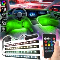car interior lighting flexible neon led strip ambient lights backlight music control app rgb decoration atmosphere lights