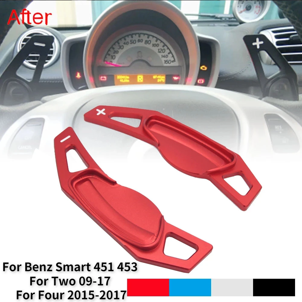 

Car Steering Wheel dExtend Gear Extension Aluminum Shift Paddle For Benz Smart 451 453 For Two 09-17 For Four 2015-2017