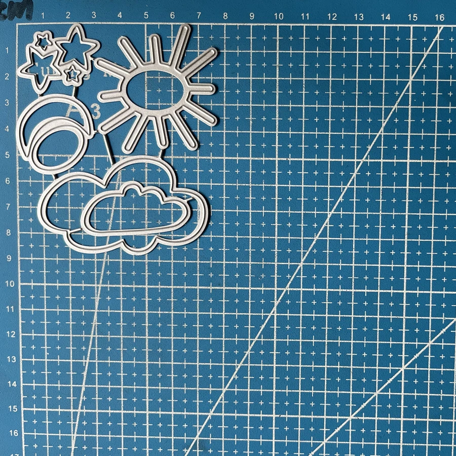 Металлические штампы Lucky Goddess Солнце Луна Звезды облака сделай сам скрапбукинг