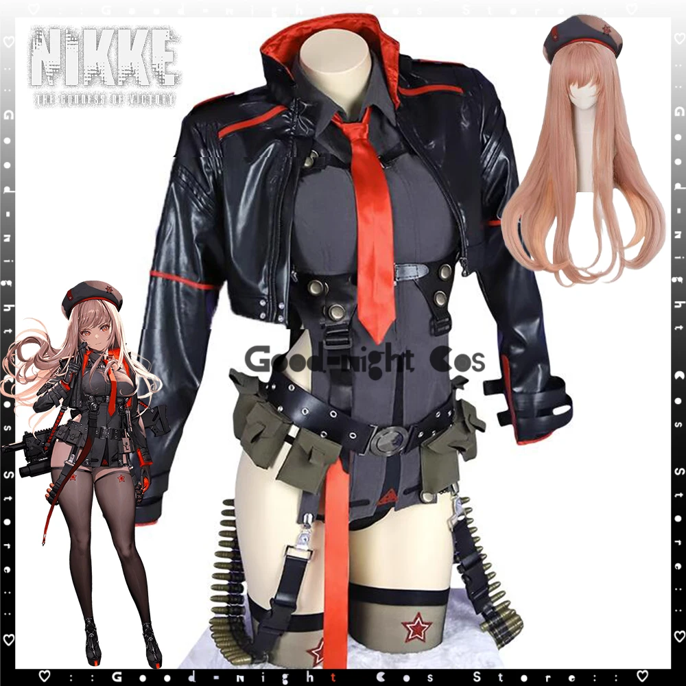 

New Game NIKKE Goddess of Victory Rapi Cosplay Costume With Hat wig Women Rapi black Combat Costume Halloween Suit High quality