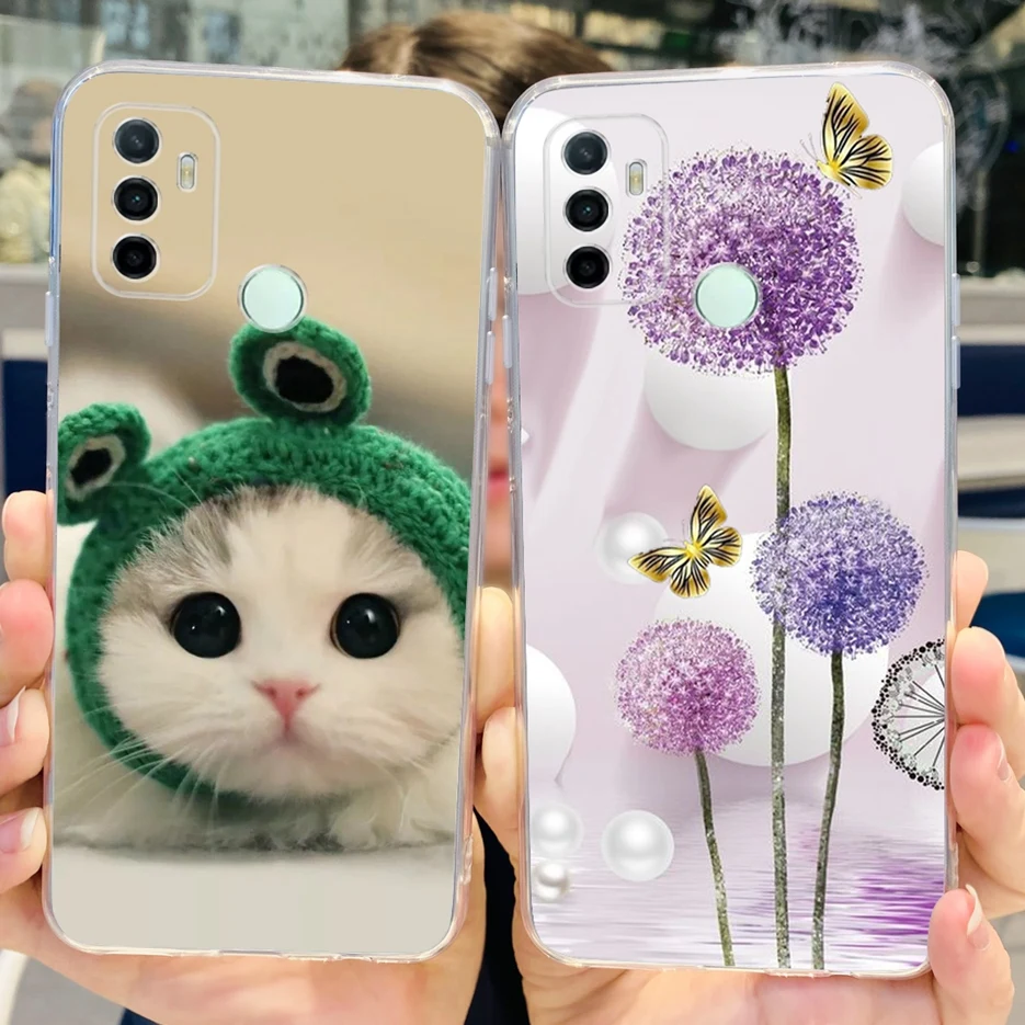 Для Oppo A53 чехол A53s CPH2139 стильная окрашенная Обложка Прозрачная силиконовая