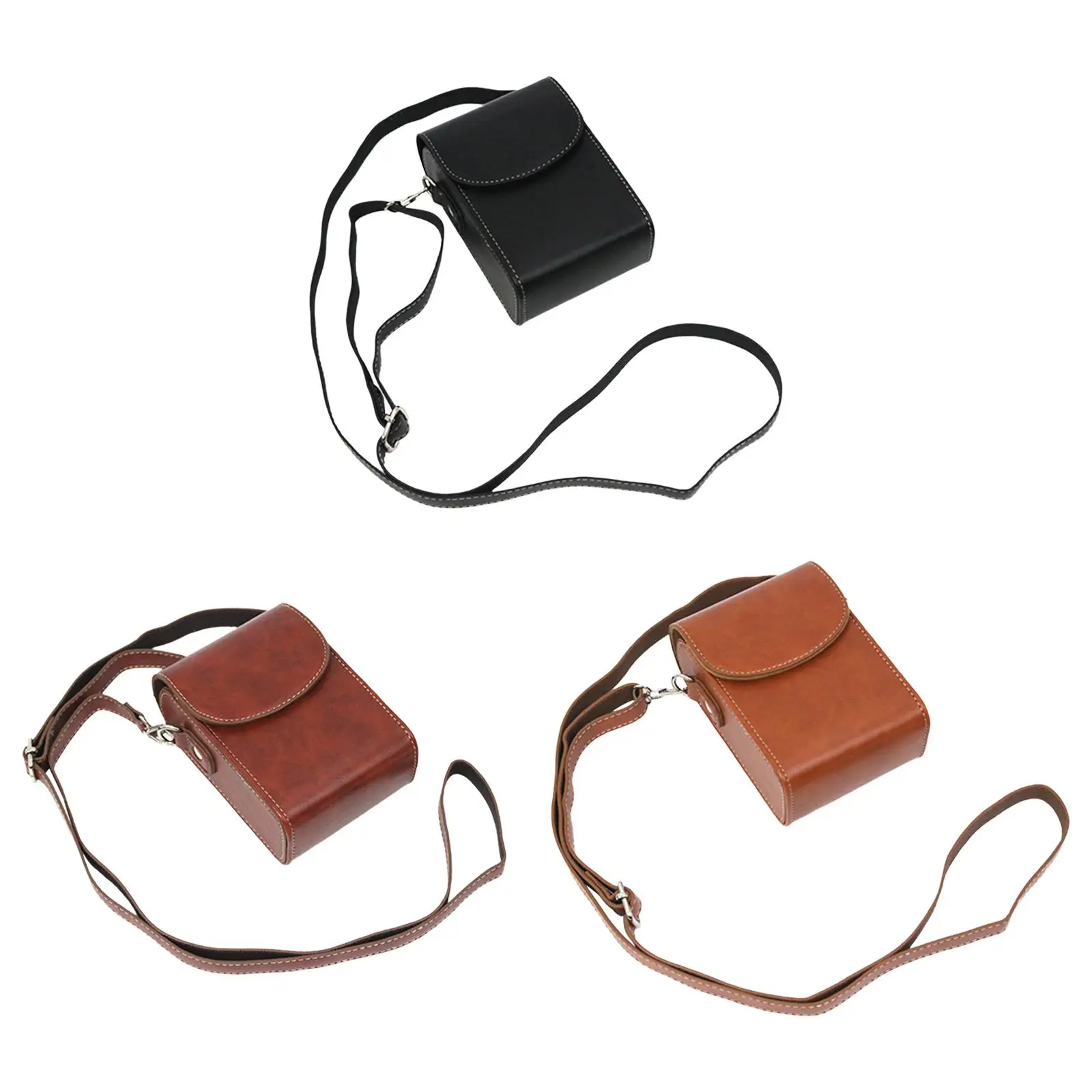 Leather Bag Camera Case Tear Resistant With Detachable Strap
