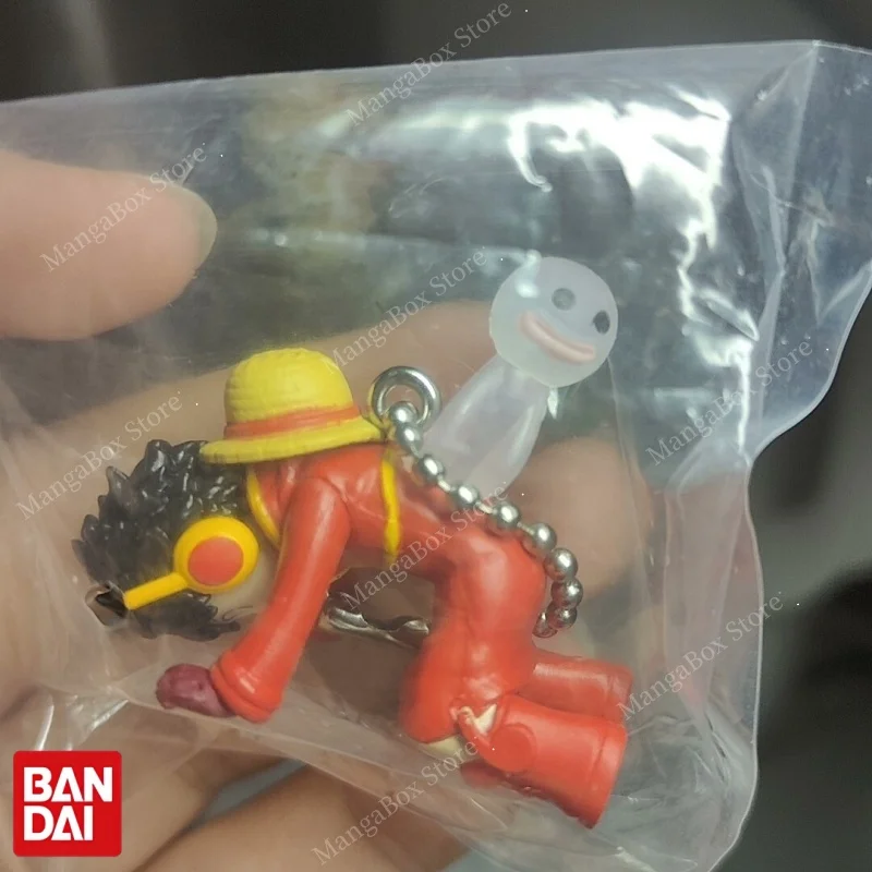 Фото Коллекционная игрушка-брелок Bandai One Piece Negative Swing Gashapon: фигурки Луффи, Зоро, Чоппера, Бонни из арки Egghead, аниме-фигурки, подвески для сумок №2