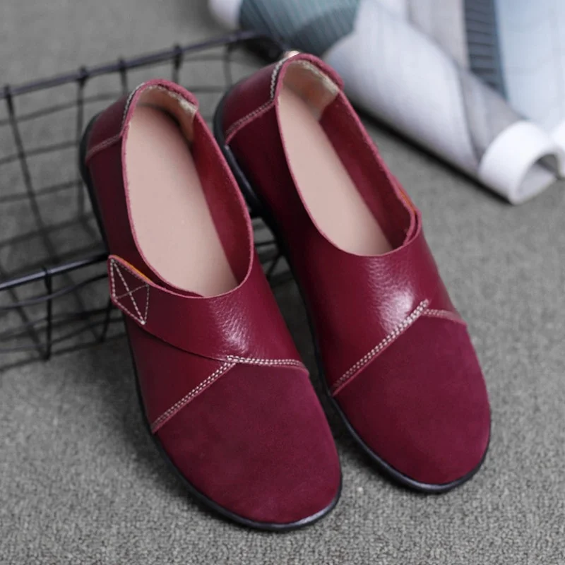 

Женские мокасины из мягкой натуральной кожи, на плоской подошве, Размеры 35-43