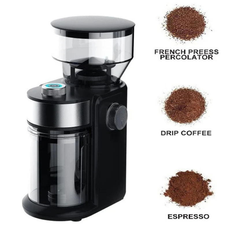 Electric Coffee Grinder Coffee Mill Machine Coffee Bean Grinder Machine Flat Burrs Grinding Machine