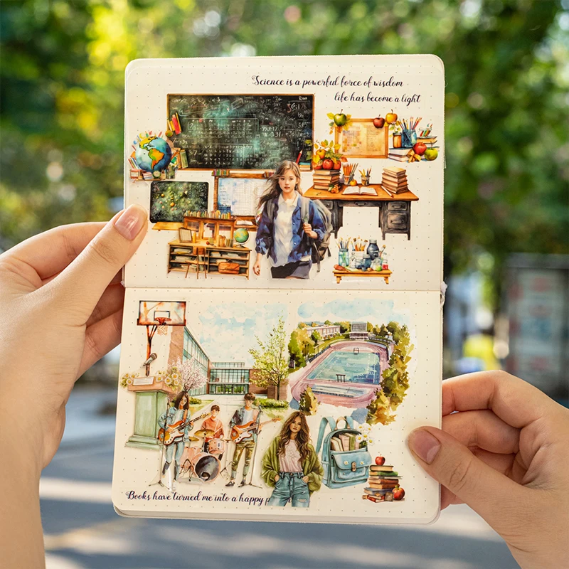 60 мм * 2 м ПЭТ-ленты серии Campus Life наклейки для творчества клей ручного счета ручная