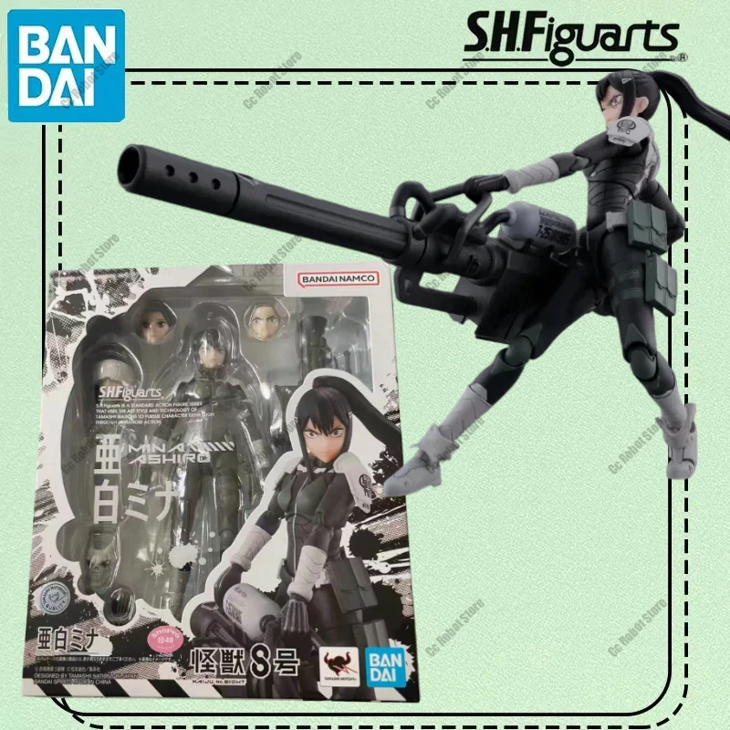 Фото В наличии оригинальная Bandai S.H.F.iguarts аниме Kaiju No.8 Ashiro Mina ПВХ аниме фигурка модель игрушки коллекция орнамент подарки №1