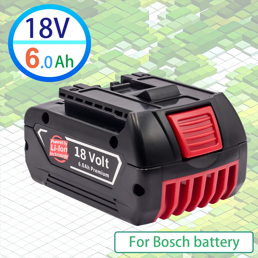 

Аккумуляторная литий-ионная батарея 18 в 6 А для Bosch 18 в, портативная сменная батарея BAT609, световой индикатор BAT609G, BAT618 18650