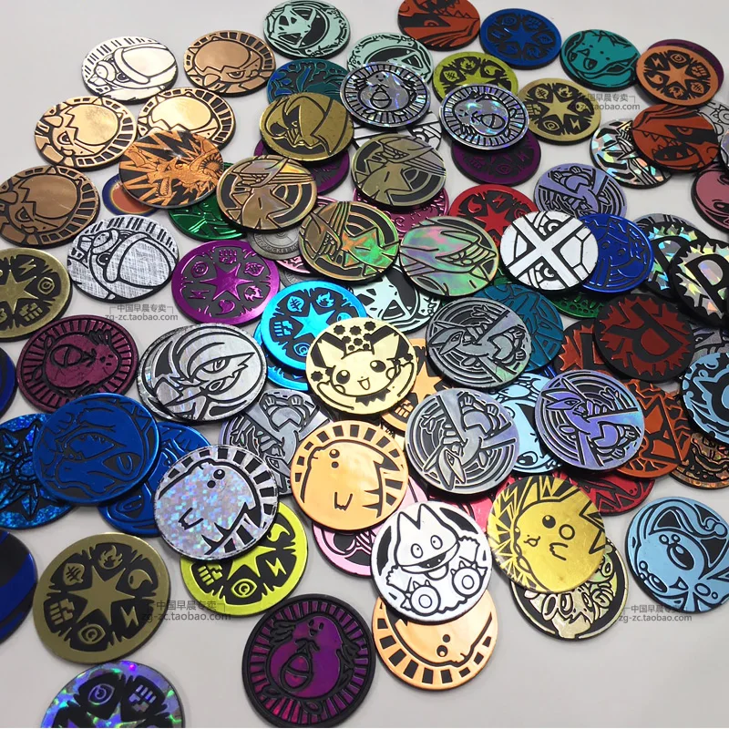 

New Pokemon Coins Pros and Cons Throwing Collection Charizard Pikachu Game Battle Trainer Coin Child Toy Gift